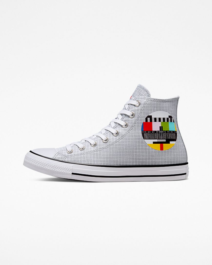 Tenisi Inalti Barbati Converse Chuck Taylor All Star Color Grid Gri Colorati | RO JAR13U106